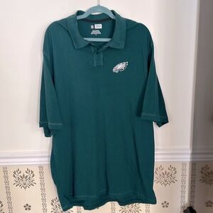 Philadelphia Eagles NFL Team Apparel Short Sleeve XL Polo Shirt 100% Cotton